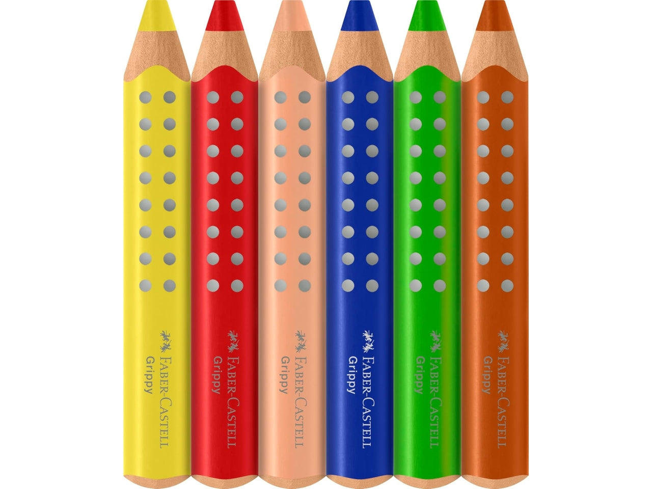Set di 6 pastelli Jumbo grippy con temperino$
