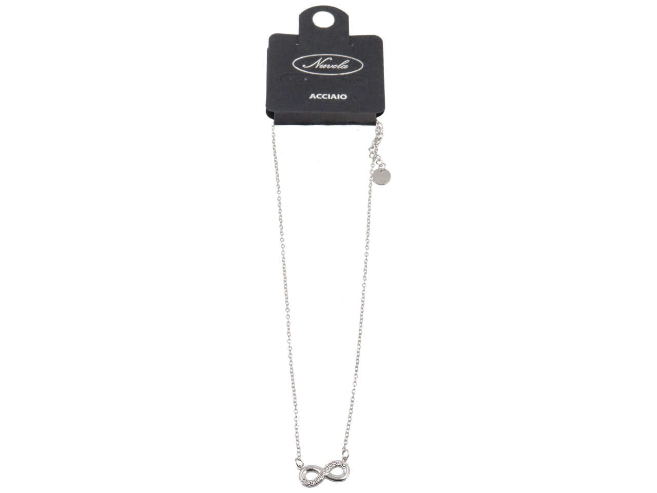 Collana infinito meta' crystal