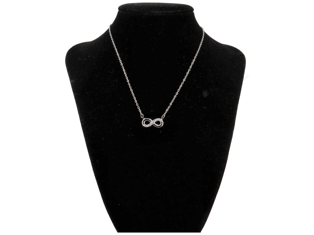 Collana infinito meta' crystal
