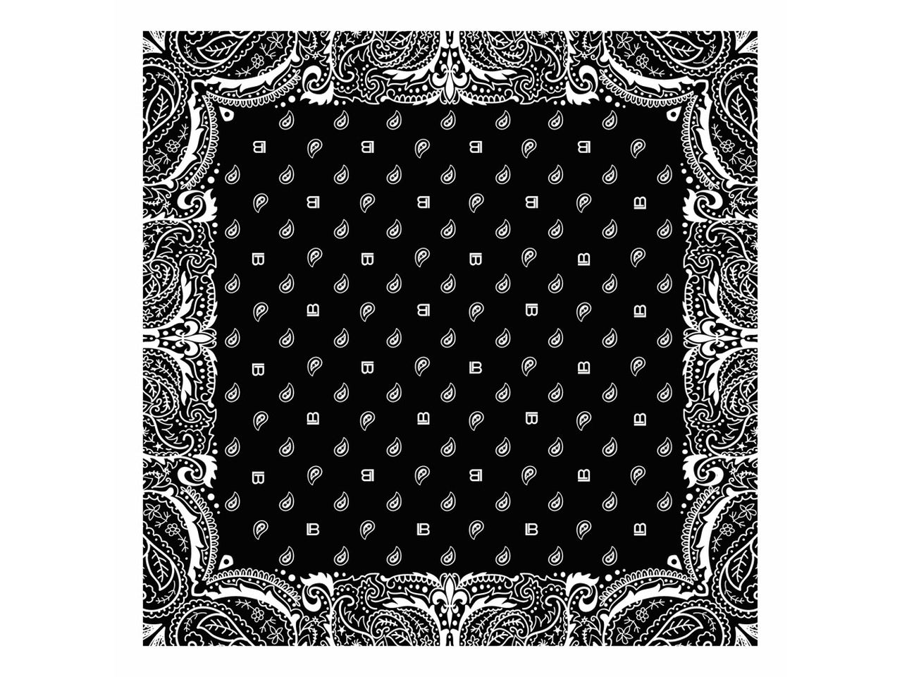 FOULARD BANDANA NERO 53X53CM