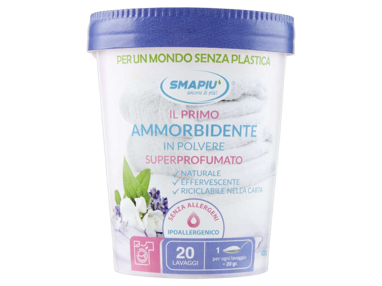 SMAPIU' AMMORBIDENTE IN POLVERE LAVANDA PROVENZALE BARATTOLO 400GR $