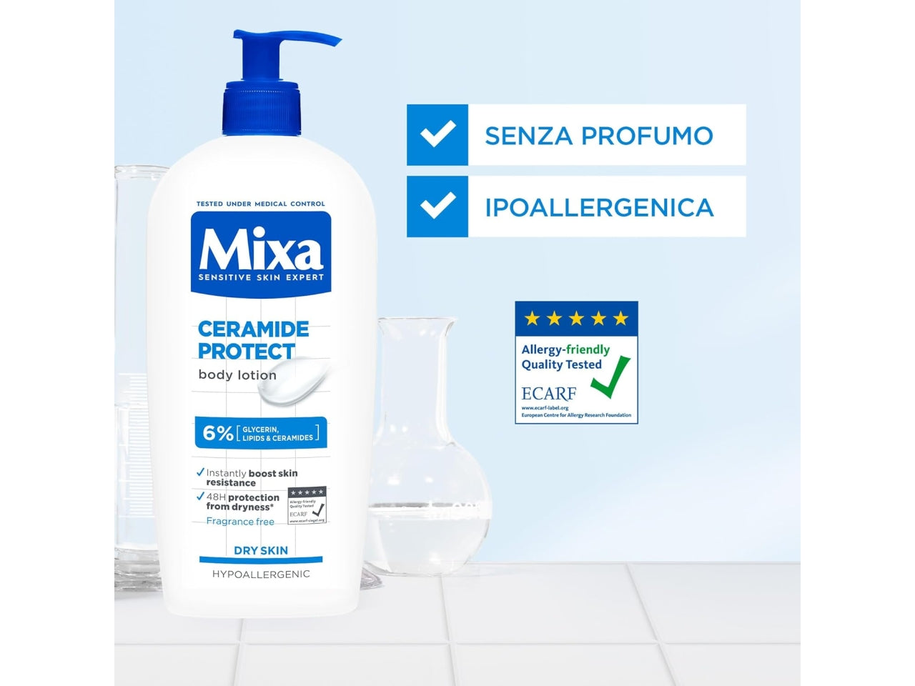 MIXA CERAMIDES LOZIONE IDRATANTE RINFORZANTE PER PELLI SECCHE 250ML