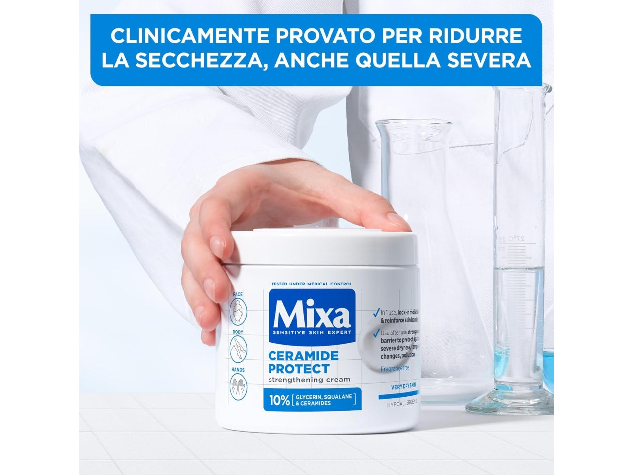 MIXA CERAMIDES CREMA CORPO IDRATANTE RINFORZANTE PER PELLI MOLTO SECCHE 400ML