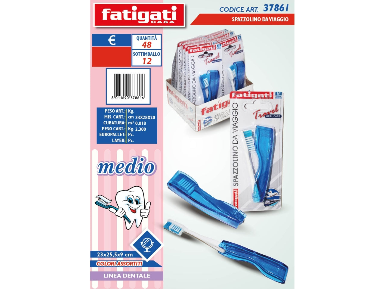 SPAZZOLINO DA VIAGGIO CON SETOLE MEDIO