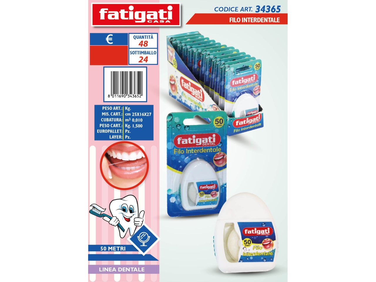 FILO INTERDENTALE 50 METRI