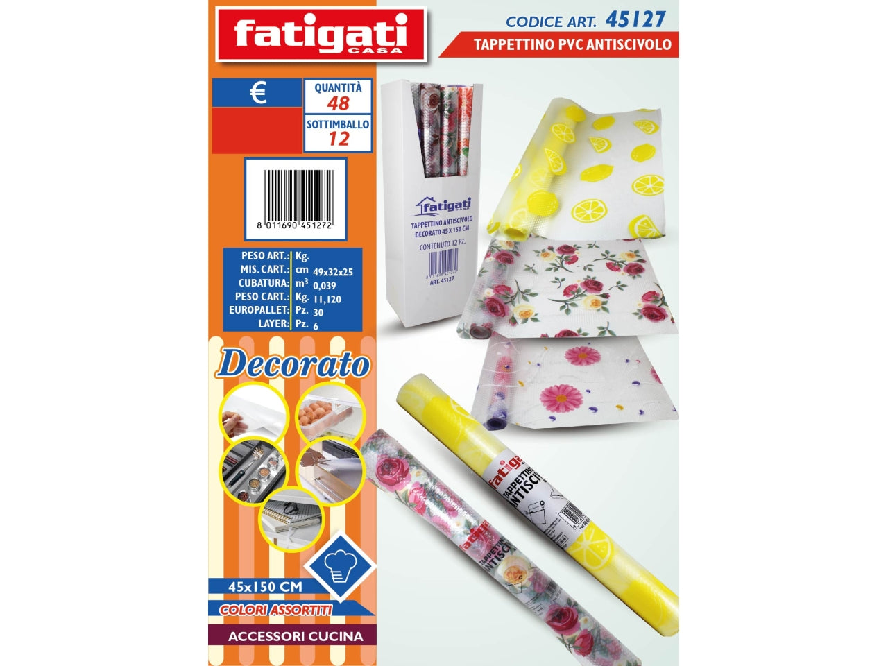 TAPPETTINO ANTISCIVOLO PER CASSETTI