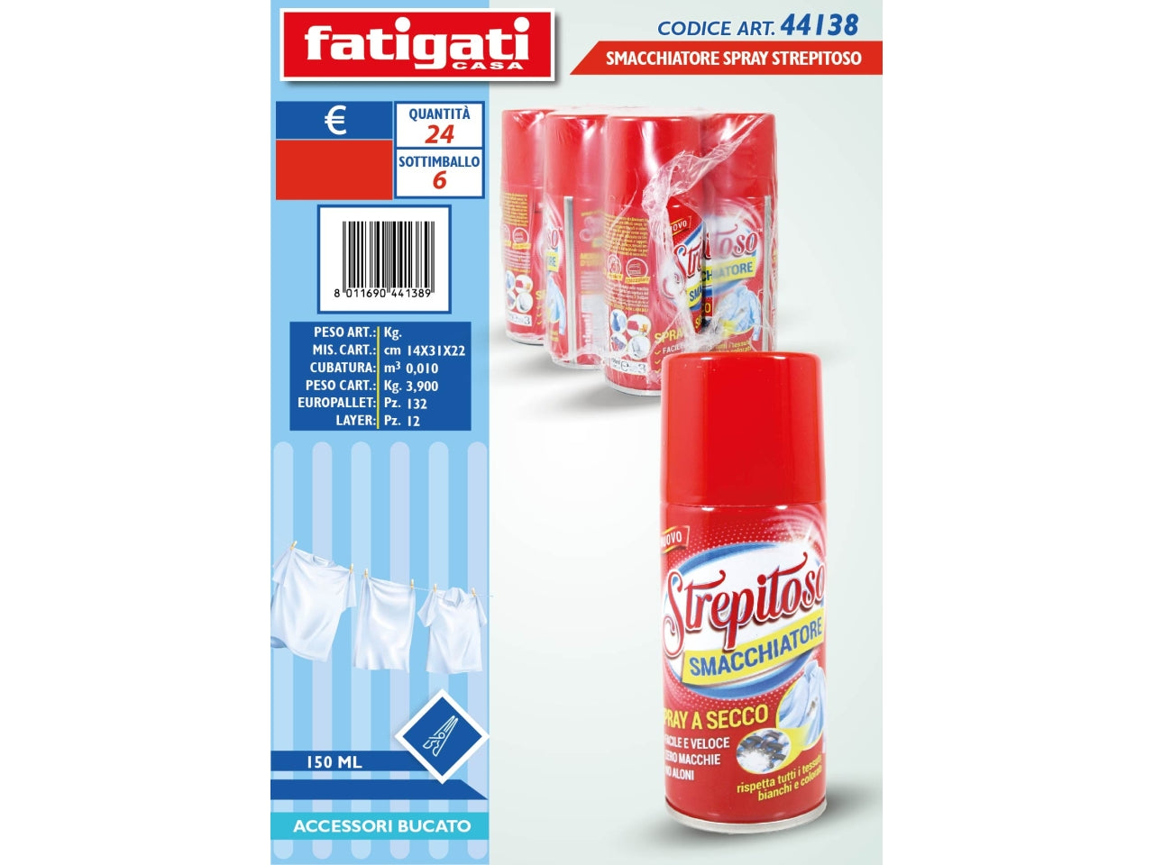 SMACCHIATORE SPRAY STREPITOSO 150ML