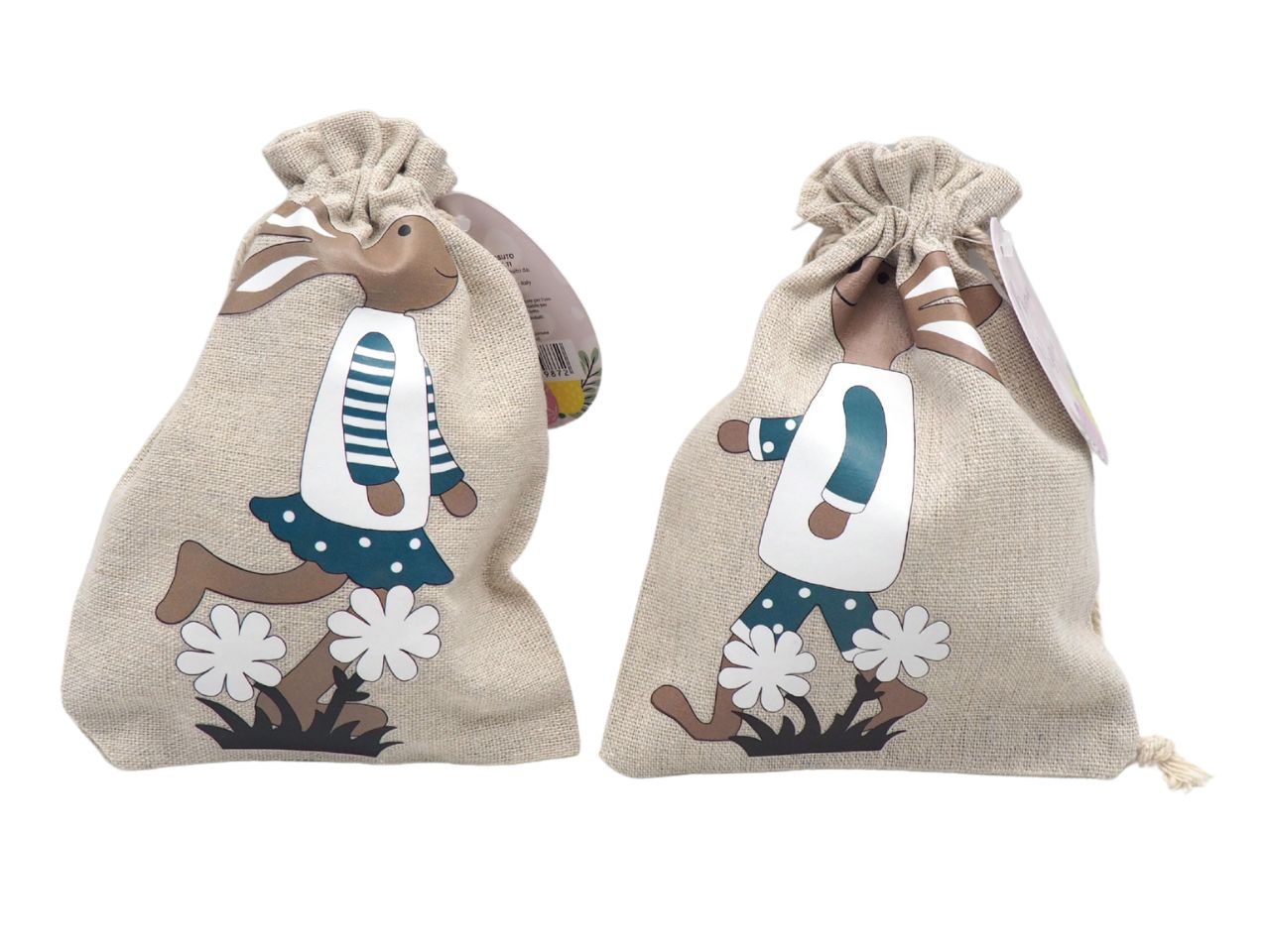 SACCHETTO TESSUTO 18X13CM ASS