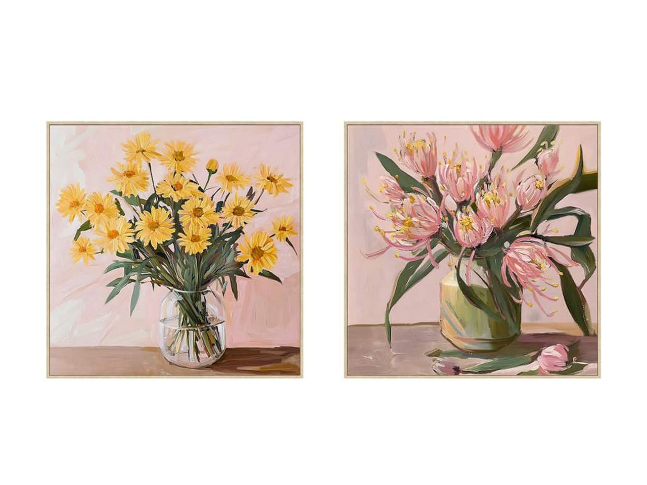 Quadro tela 83x4,3x83cm soggetto vaso in 2 modelli assortiti
