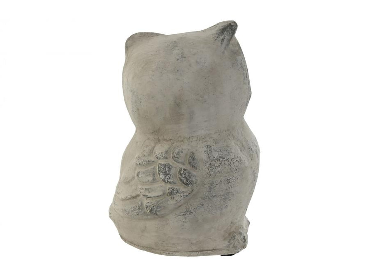 Statua gufo consumato 10x9x14 in cemento in 3 modelli assortiti