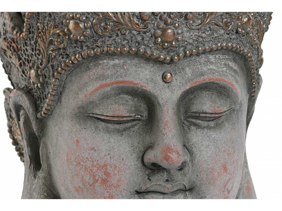 Statua balinese 19,5x19,5x35,5cm in magnesio di colore grigio