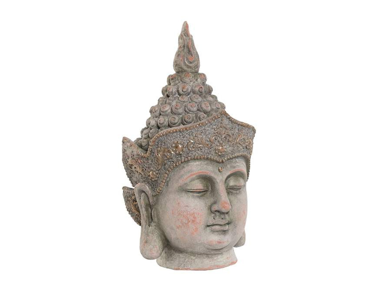Statua balinese 19,5x19,5x35,5cm in magnesio di colore grigio