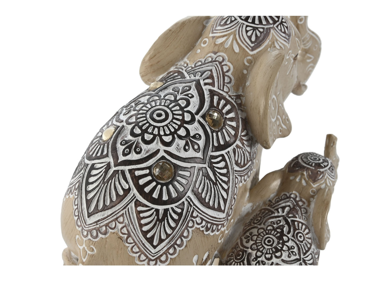 Statua elefanti 18x11x15cm in resina in 2 modelli assortiti