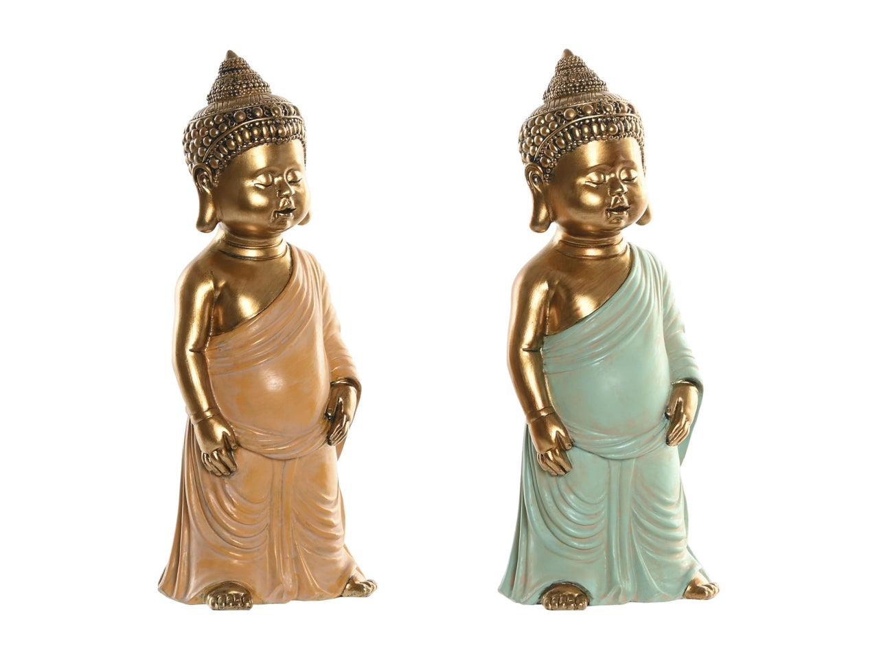 Statua budda 10x8x24cm in resina in 2 modelli assortiti