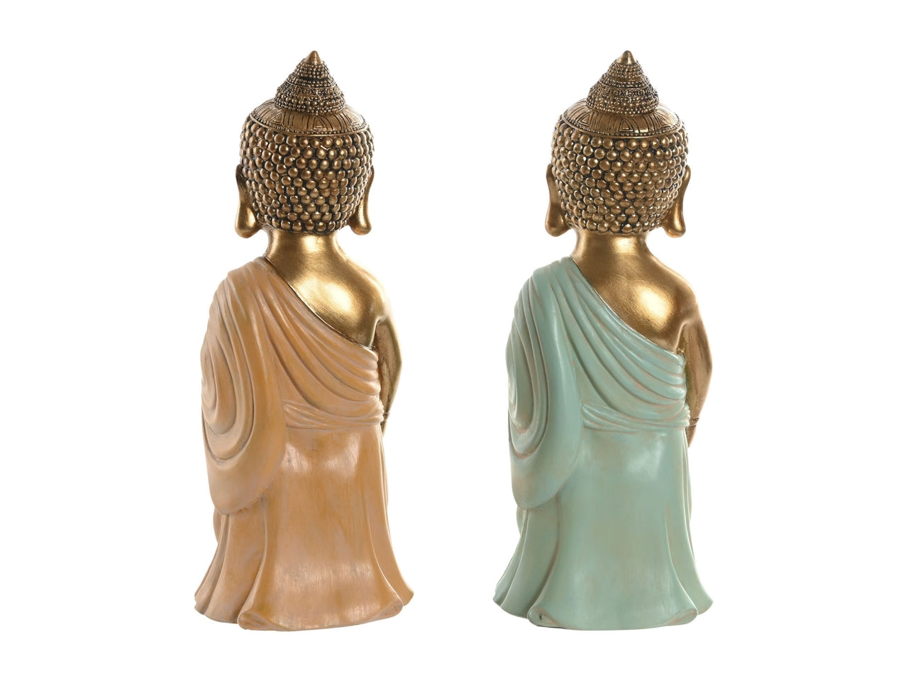 Statua budda 10x8x24cm in resina in 2 modelli assortiti