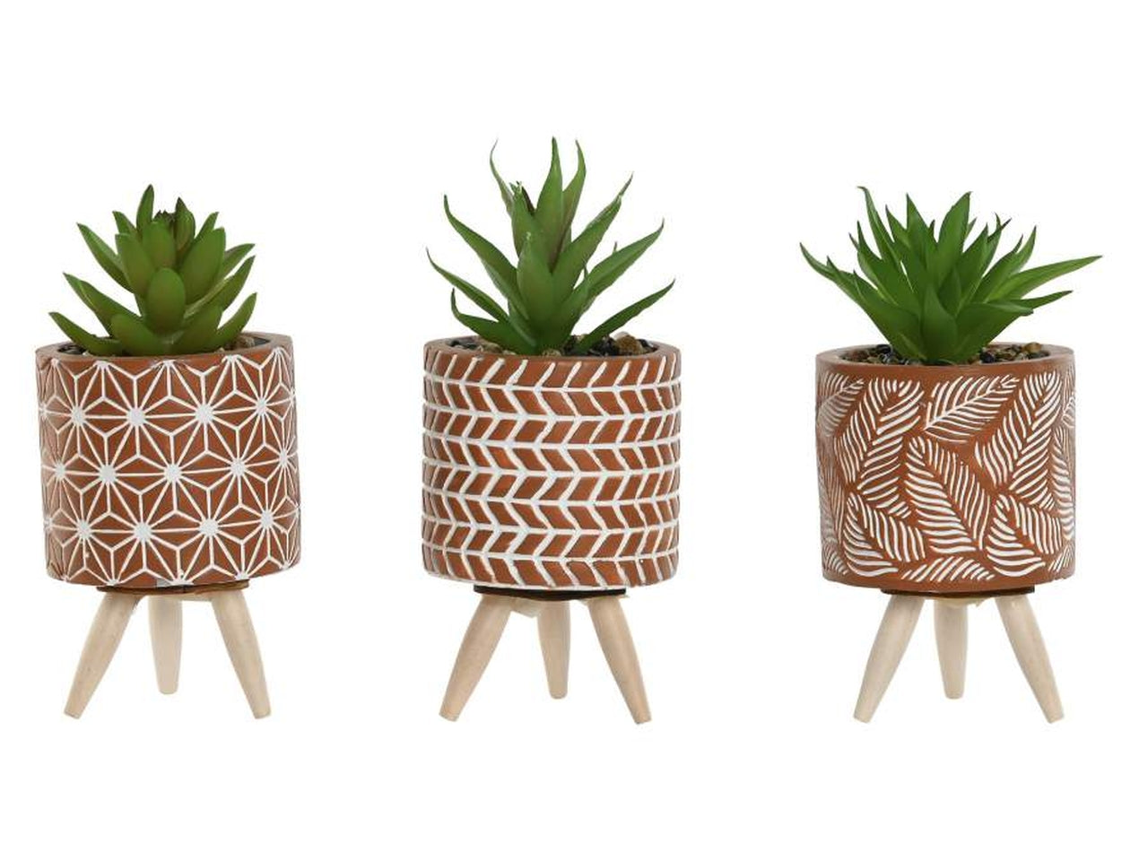 Pianta con vaso in cemento 7,5x7,5x16,5cm