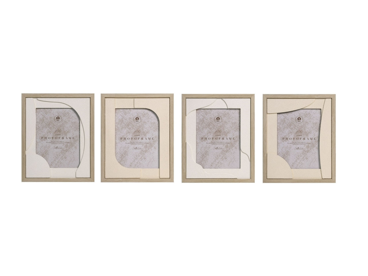Portafoto 15x20 con forma astratta 16,6x2x21,6cm in 4 modelli assortiti