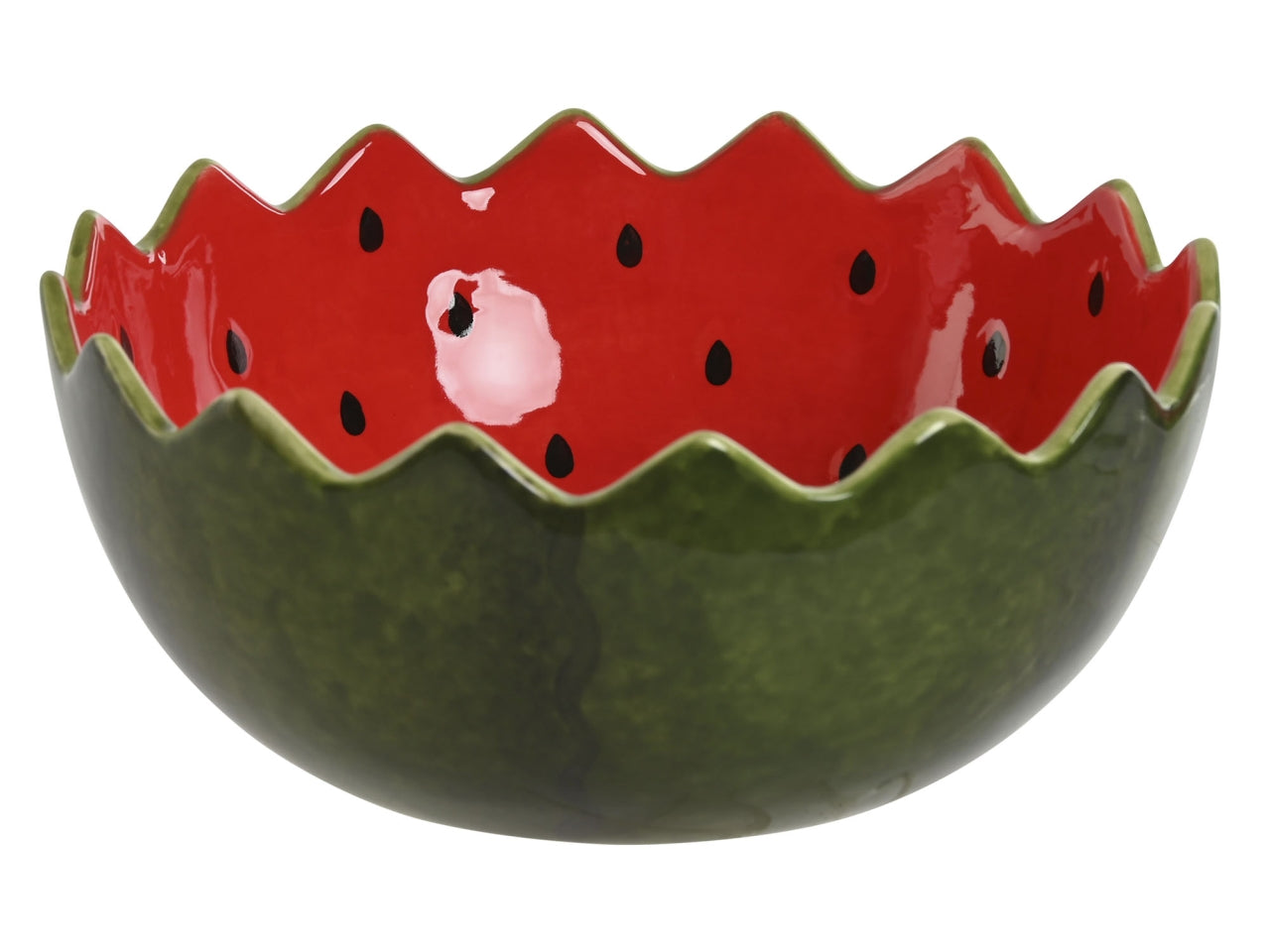 Ciotola anguria verde in gres porcellana 15x15x6,5cm