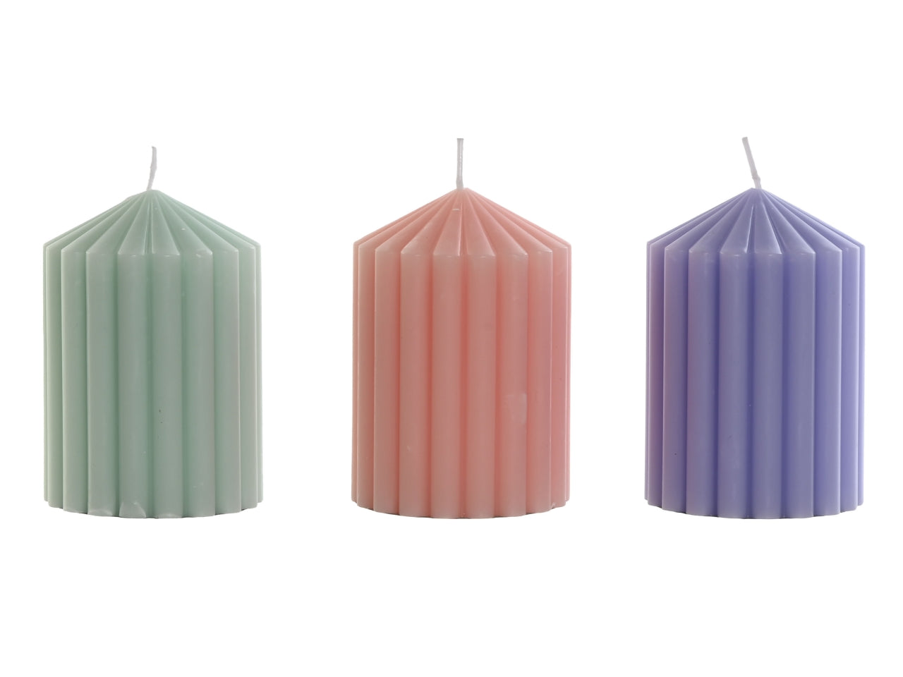 Candela cera profumata 300gr 7x7x10cm in 3 modelli assortiti