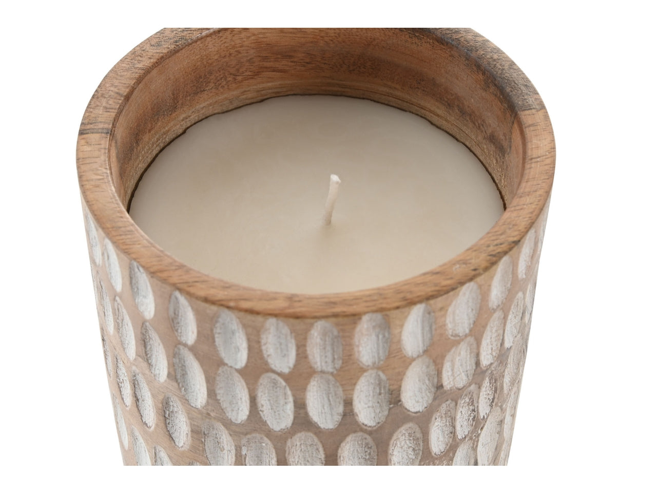 Candela cera de soja mango 530gr. 12x12x14cm