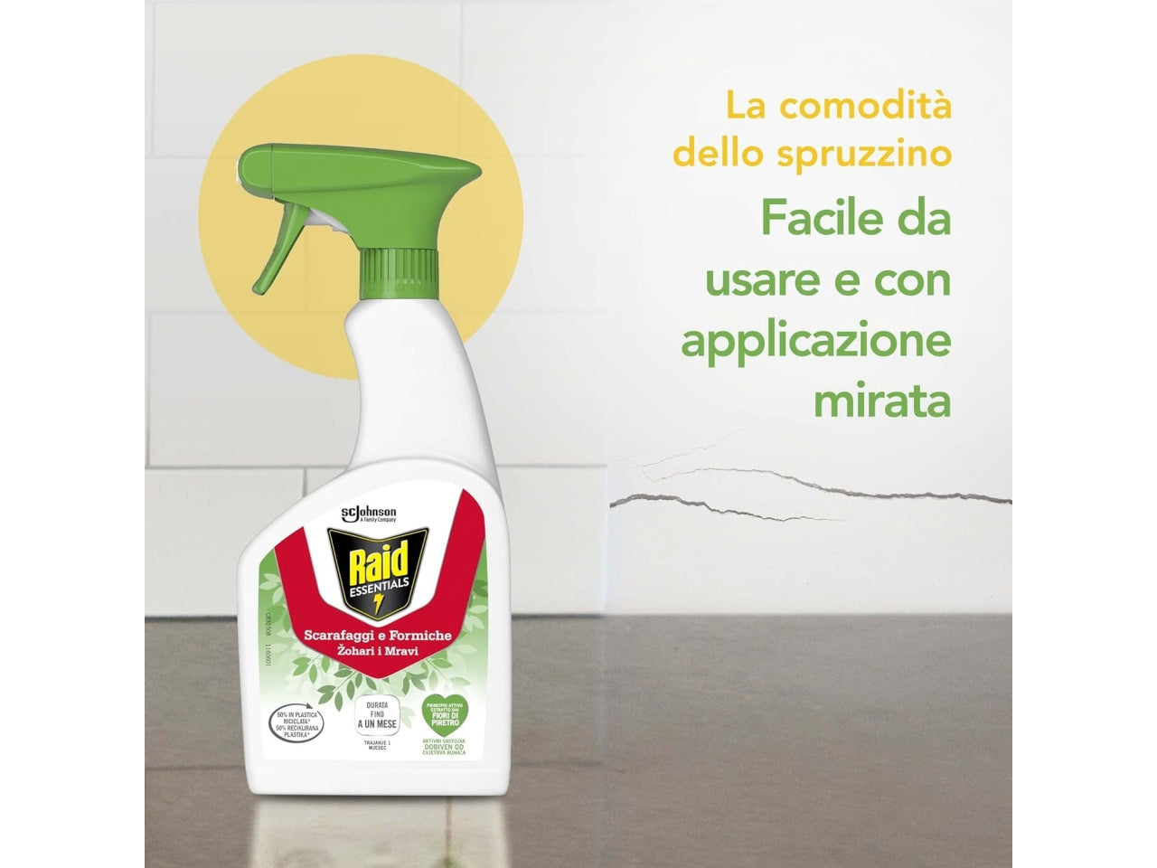 Raid trigger insetticida spray liquido scarafggi e formiche 500ml $