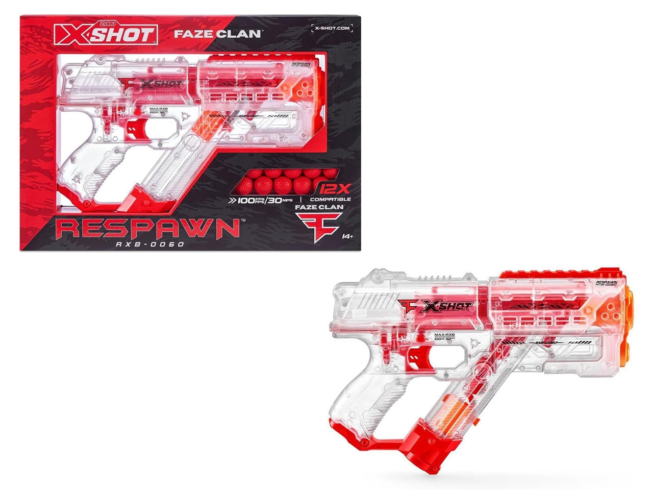 X-shot chaos respawn faze fucile con palline soft