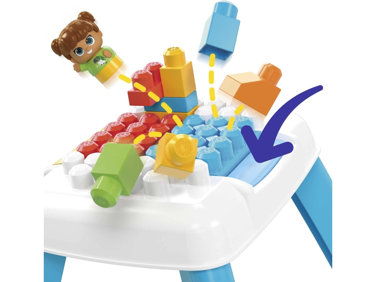 Mega block tavolo attivita' con costruzioni