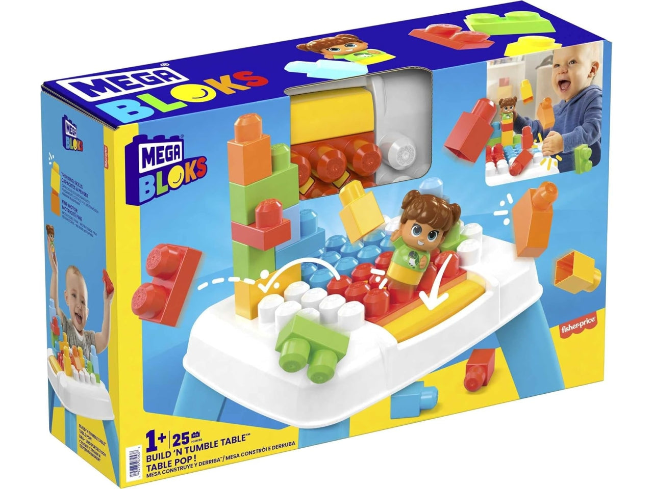 Mega block tavolo attivita' con costruzioni