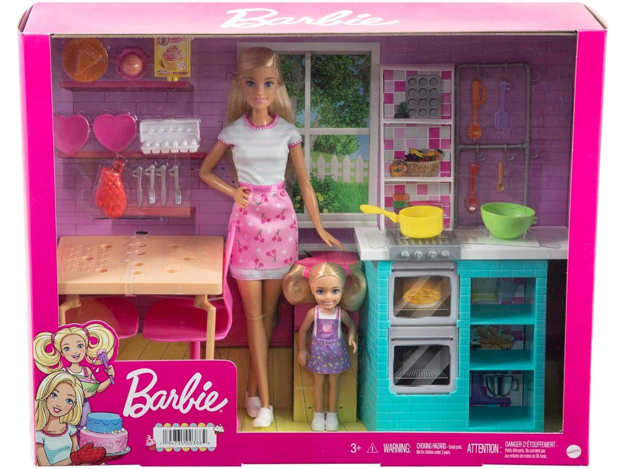 Barbie e chelsea in cucina con accessori