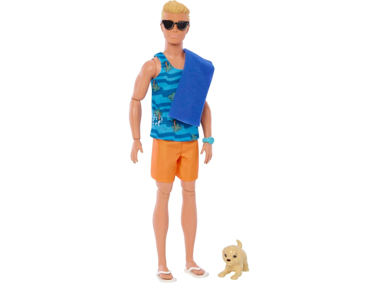 Barbie Ken con tavola da serf e cagnolino