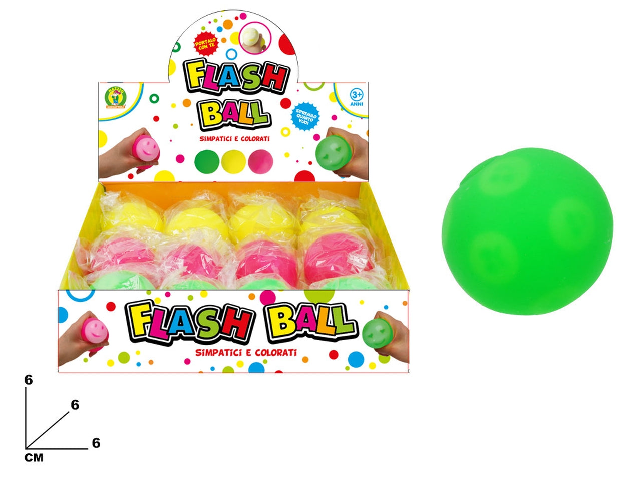 Sqeeze flash ball 6,5cm