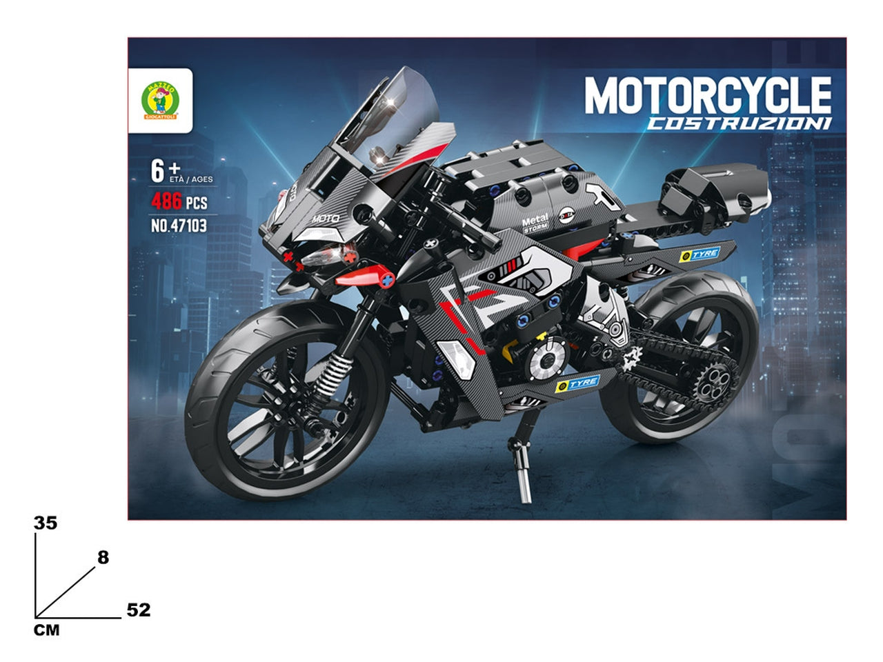 Costruzioni motorcycle 486 pezzi