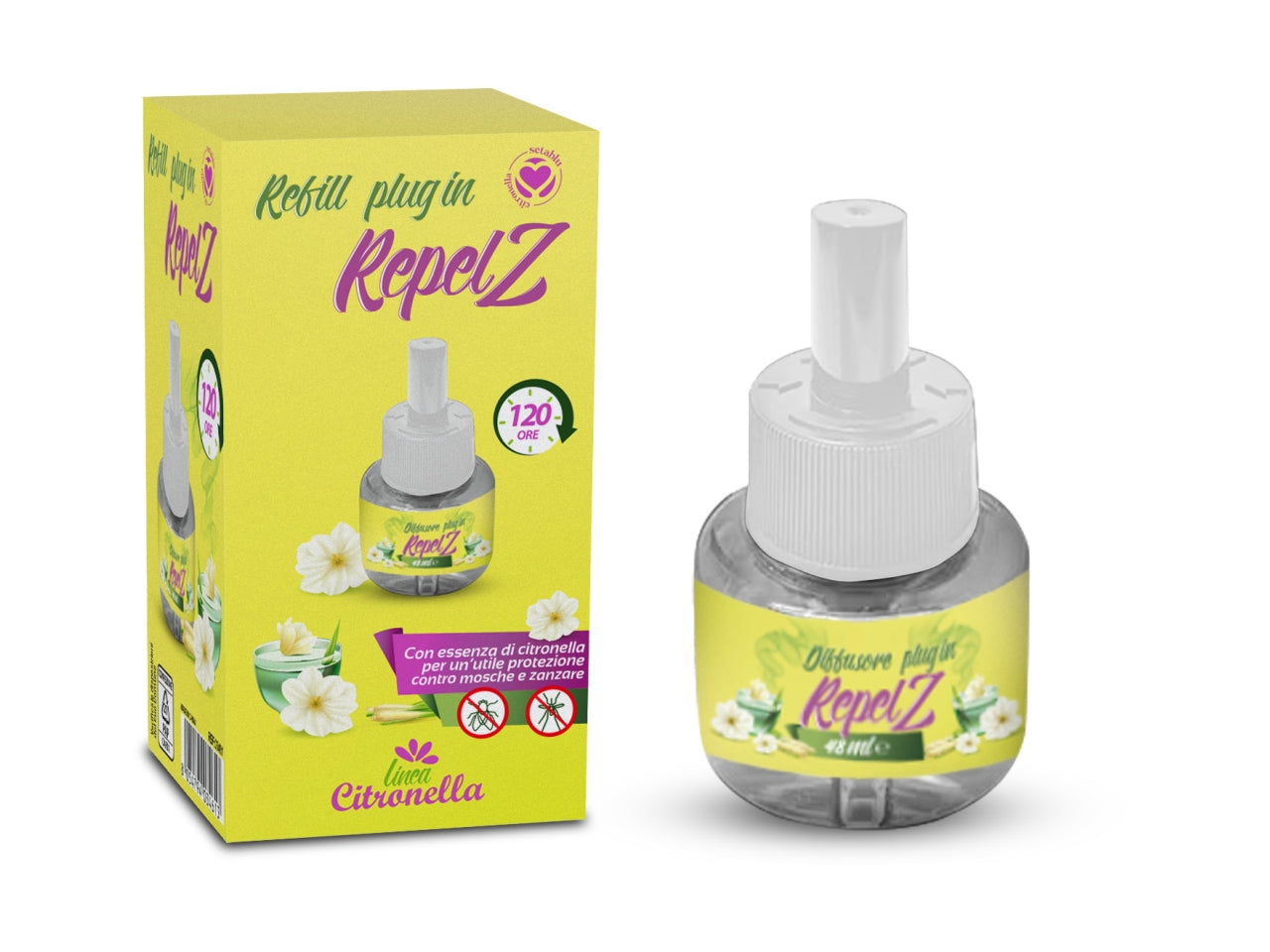 Ricarica diffusore plug-in repelz citronella da 48ml