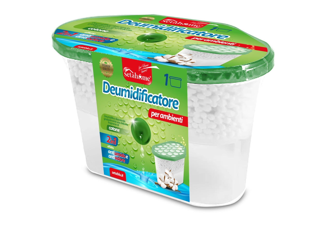 Deumidificatore per ambienti 500ml cotton fresh