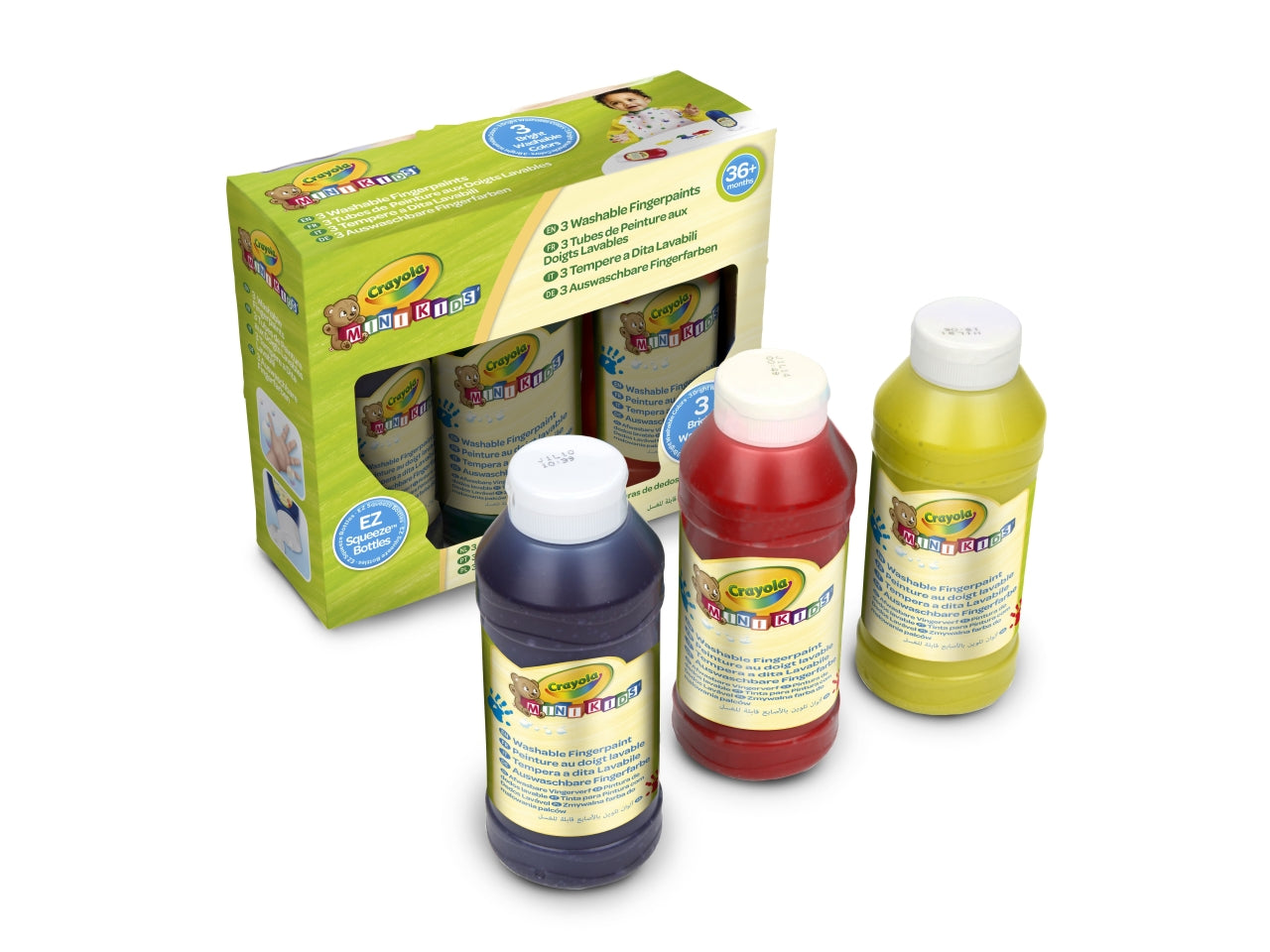 Mini kids 3 colori a dita lavabili 236ml