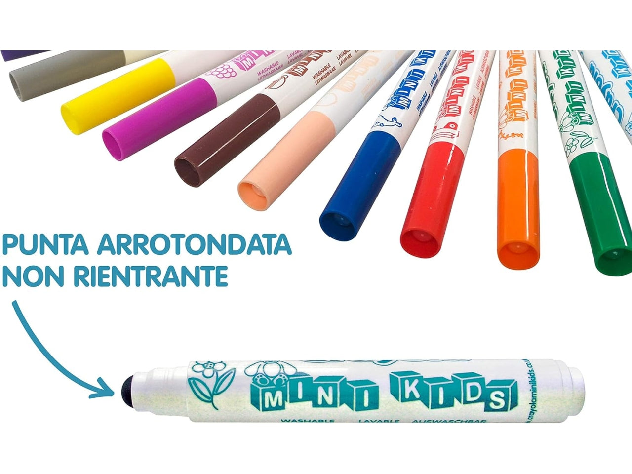 Mini kids 12 pennarelli lavabili