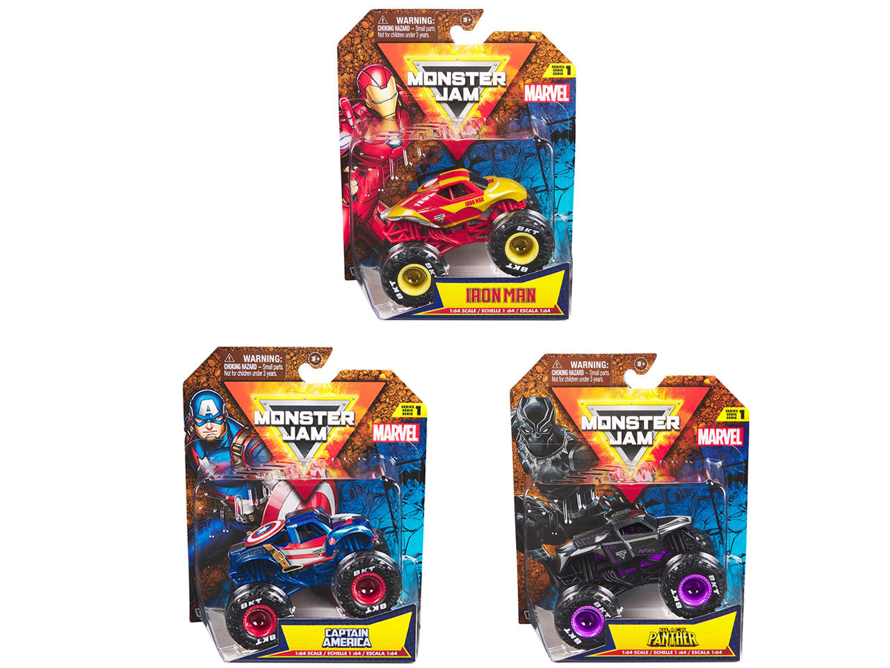 Marvel monster jam veicolo scala 1:64