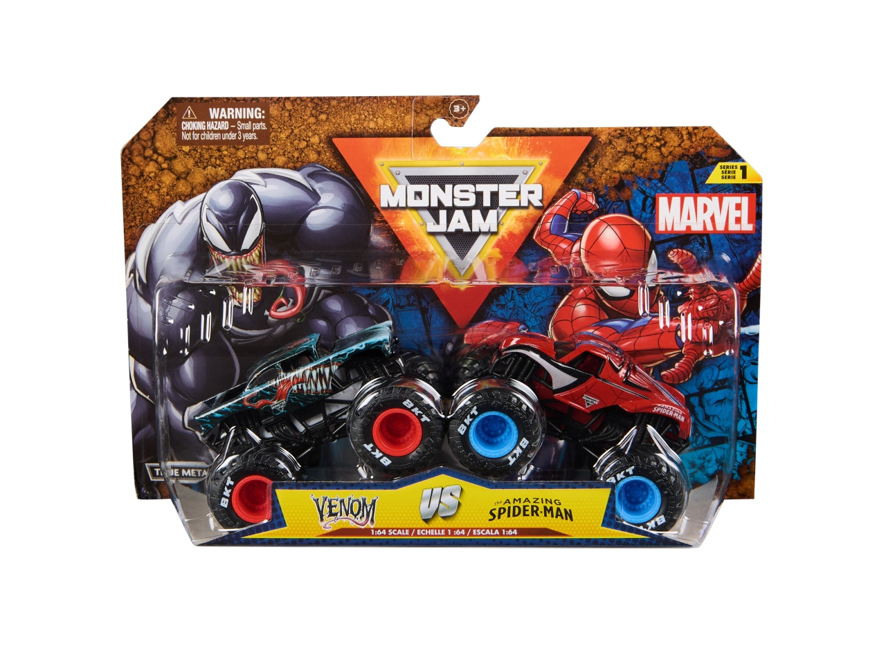 Marvel Monster jam set di 2 veicoli in scala 1:64