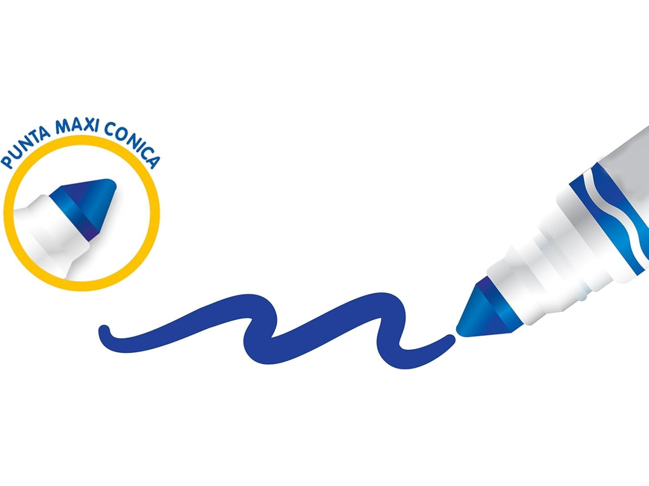 7 mini pennarelli punta maxi super lavabili