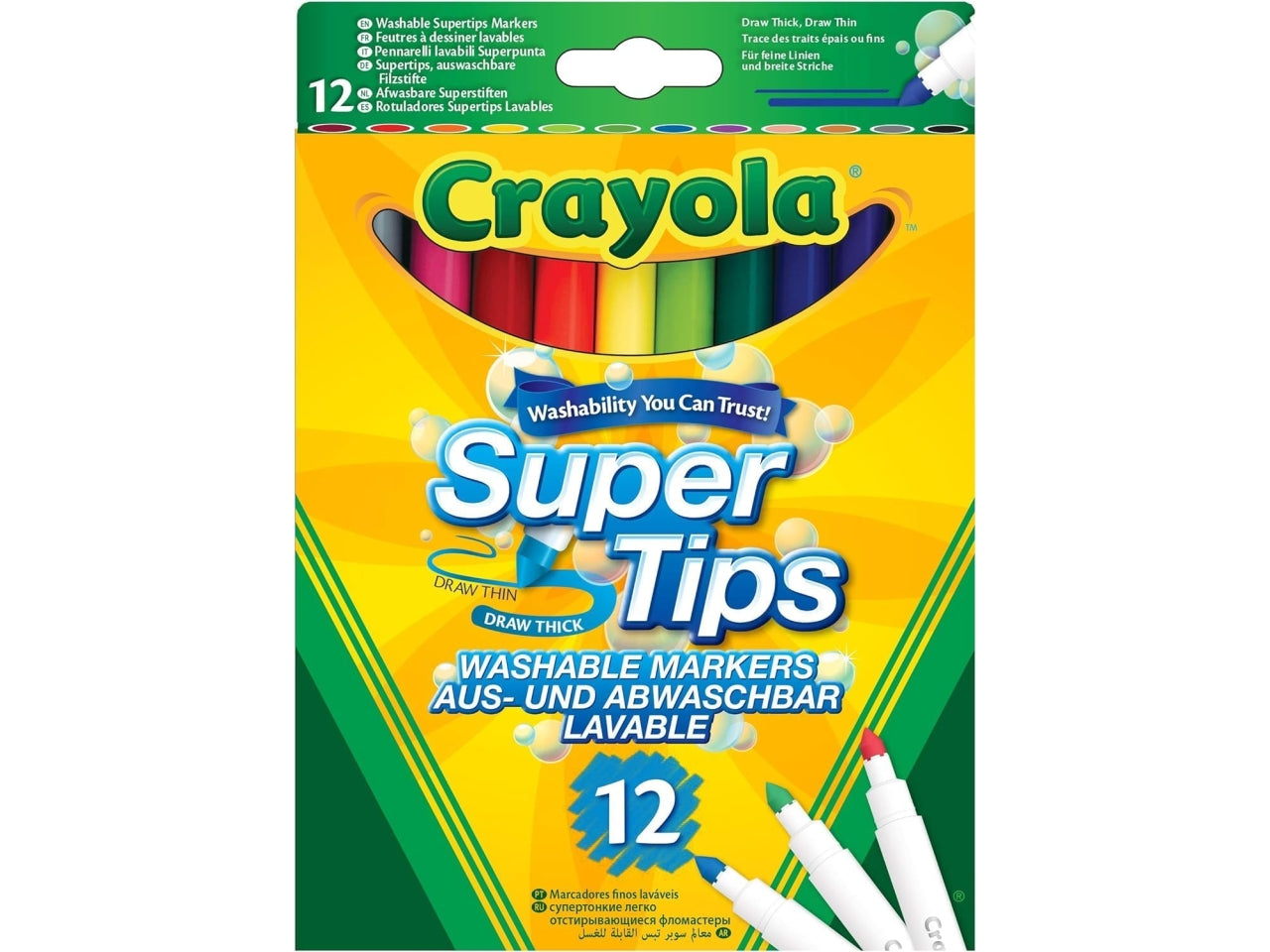 12 Pennarelli Superpunta Lavabili