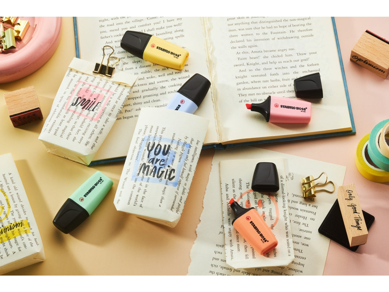 Stabilo evidenziatori Boss mini pastel la confezione contiene 5 pezzi