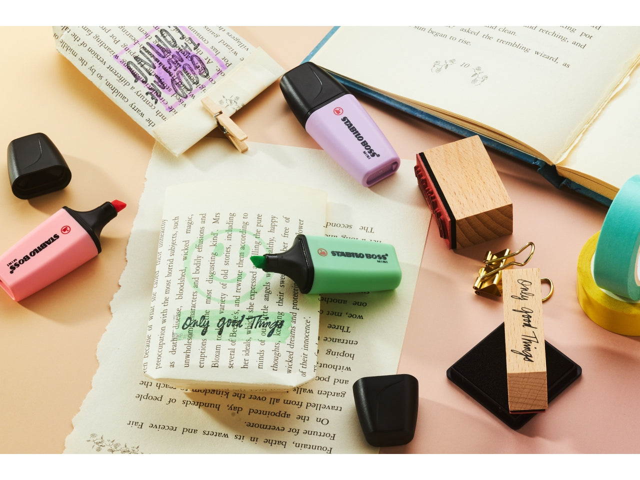 Stabilo evidenziatori Boss mini pastel la confezione contiene 5 pezzi