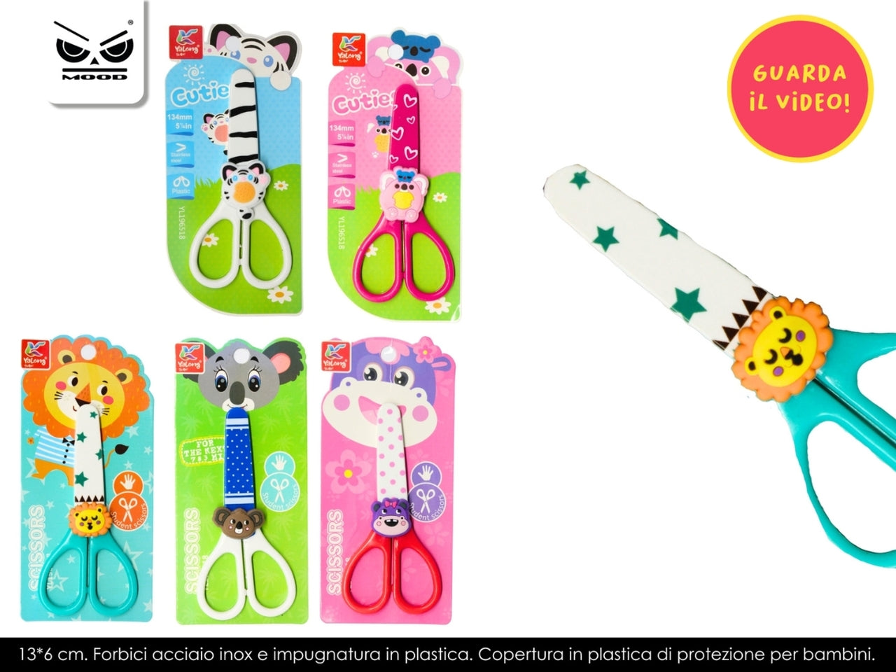 Forbici con punta arrotondata e protezione animaletti