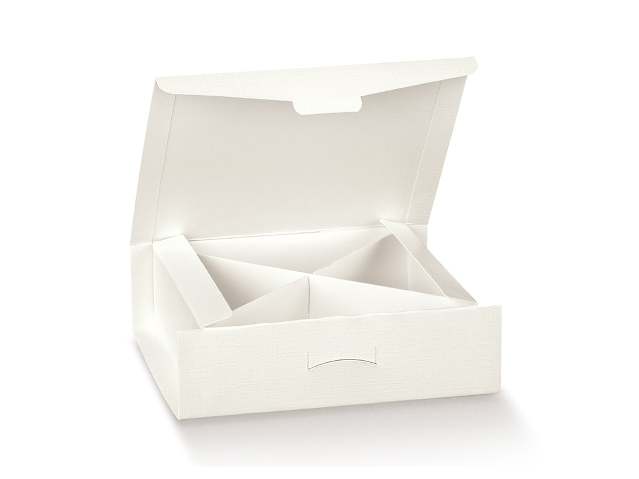 Scatola fibra bianca gift 10x10x4cm