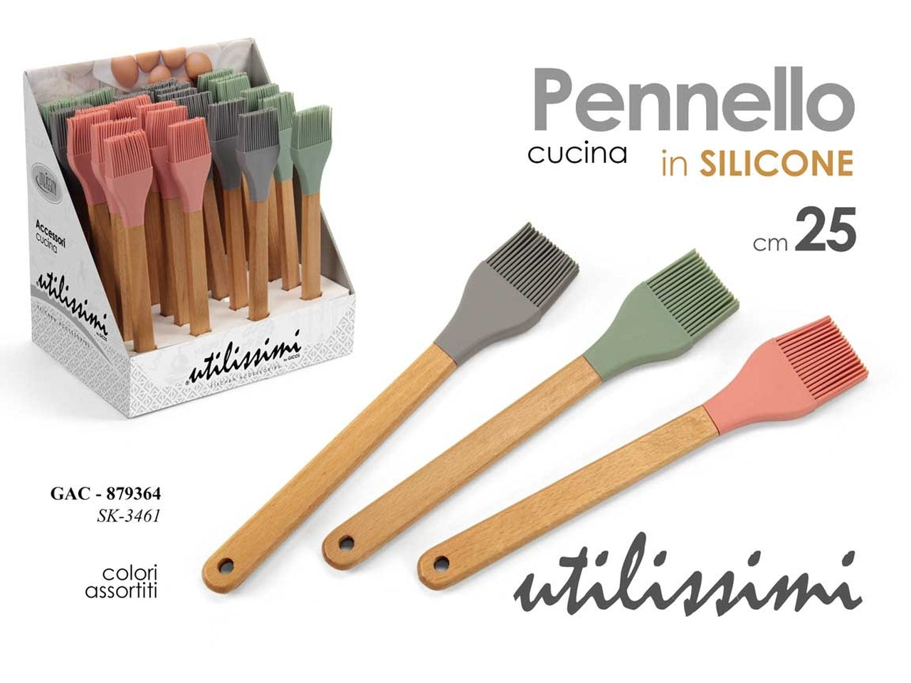 Linea silicone Pennello da cucina 25cm assortita