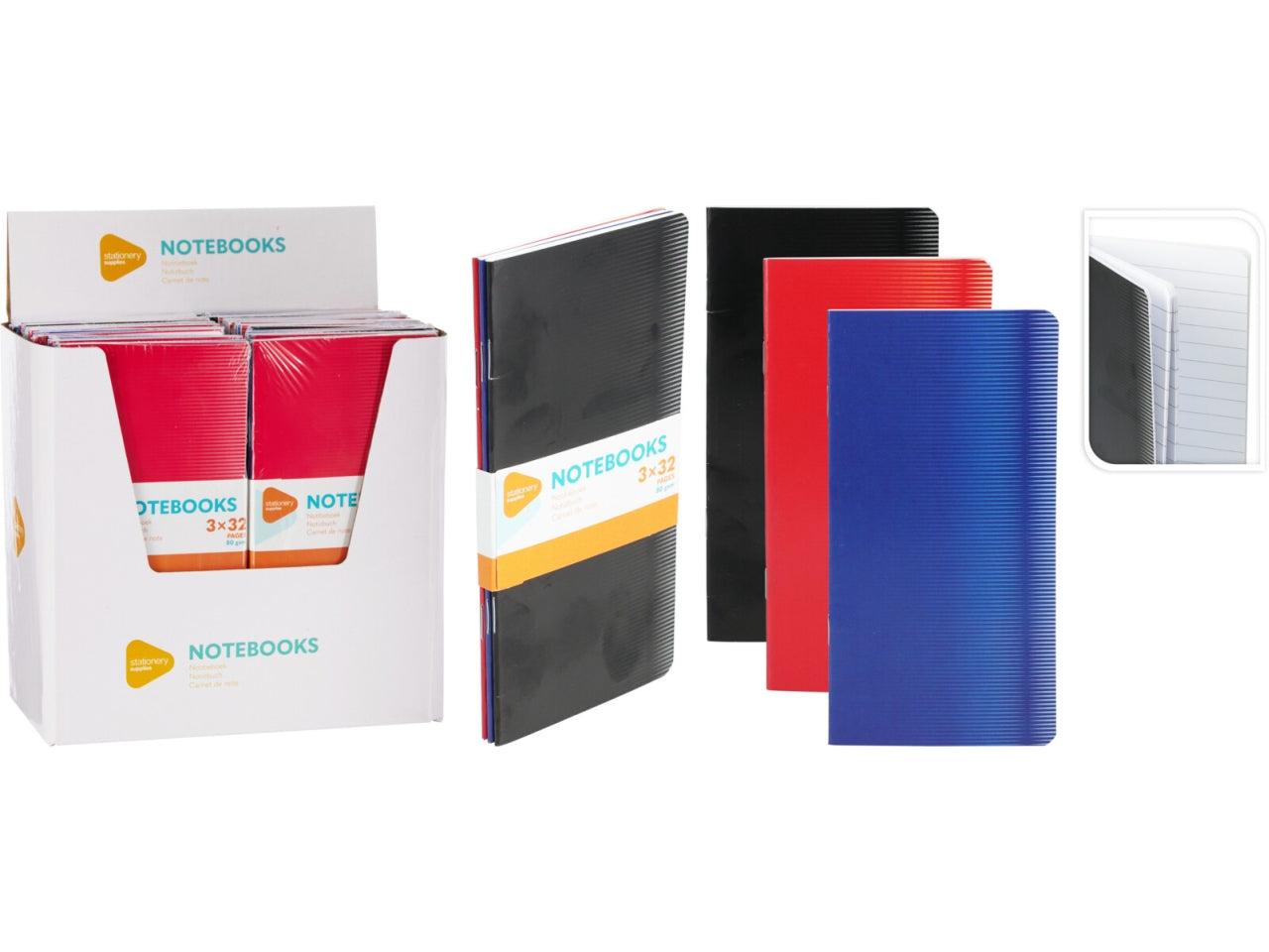 Notebook 16x8cm set da 3 notebook