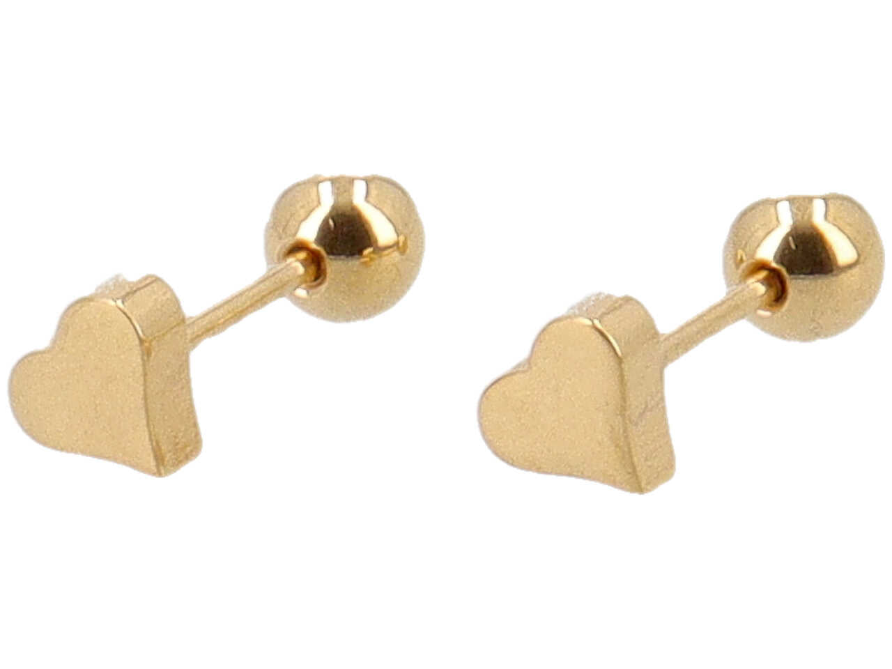 Orecchino piercing cuoricini oro