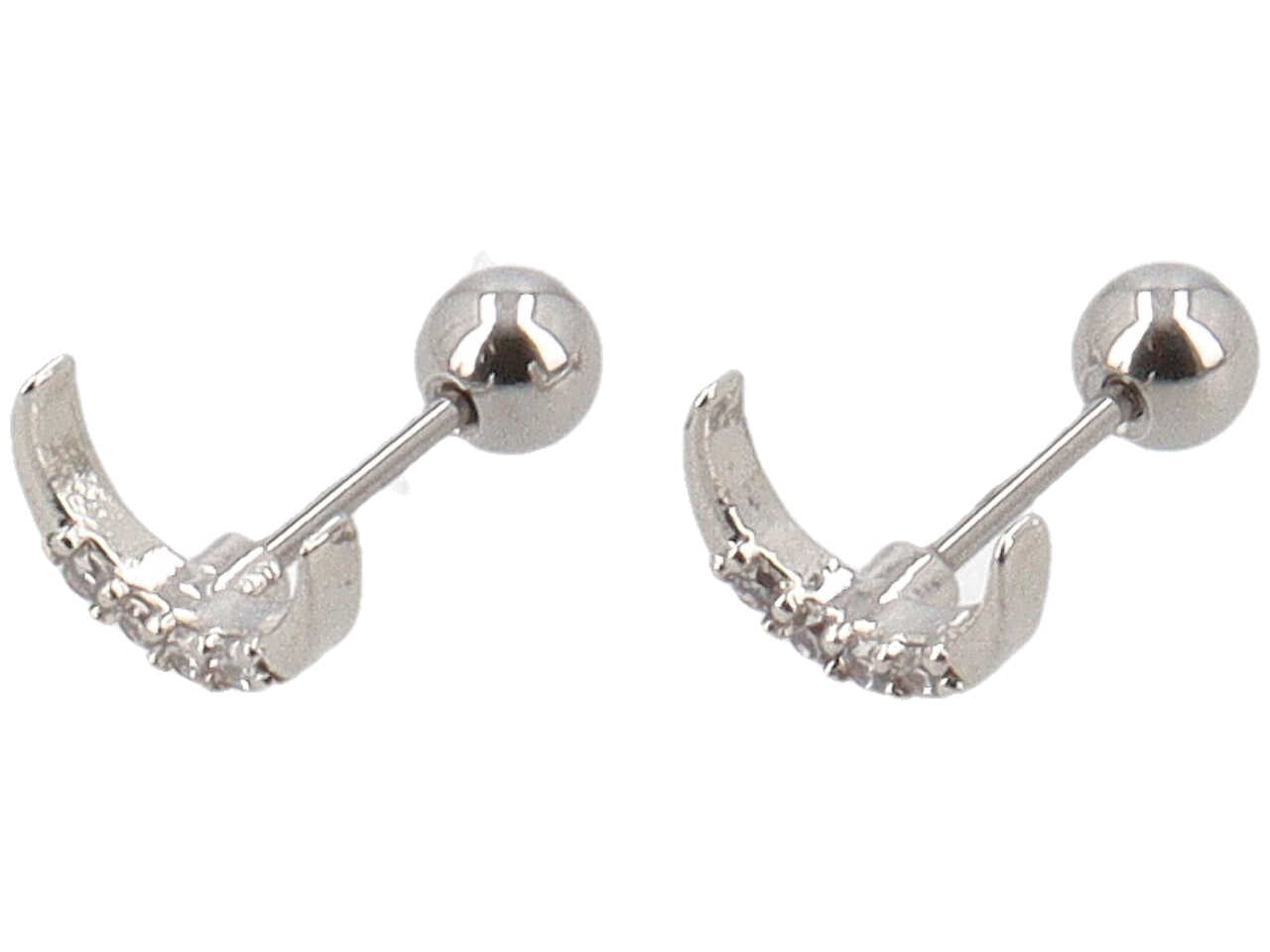 Orecchino piercing luna crystal