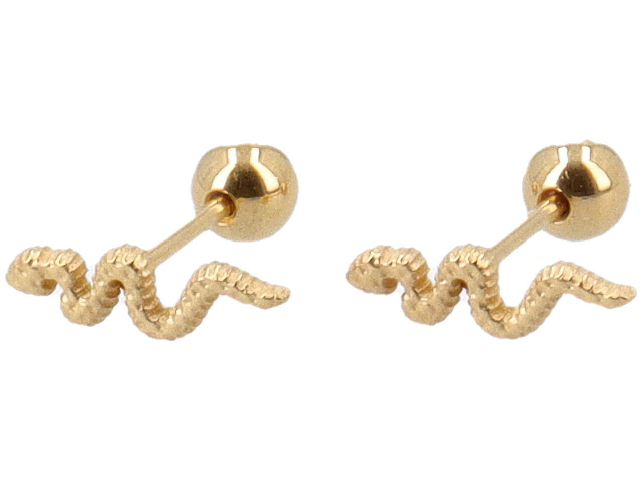 Orecchino piercing serpente oro