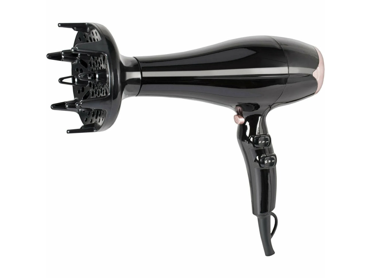 Phon nero 2200w con diffusore gold glossy